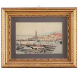 Aurelio Craffonara, Gallarate, 1875 - Genova, 1945 / Il porto di Genova / Firmato Craffonara in basso a destra