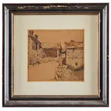 Aurelio Craffonara, Gallarate, 1875 - Genova, 1945 / Scorcio con chalet in montagna / Firmato Craffonara in basso a destra