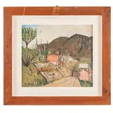 Eso Peluzzi, Cairo Montenotte, 1894 - Monchiero, 1985 / Paesaggio / Firmato E Peluzzi in basso sinistra, oil on panel
