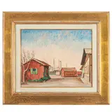 Raffaele Collina, Faenza, 1899 - Campo ligure, 1968 / Nel porto / Firmato Collina in basso a destra, oil on panel