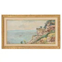 Carlo Aimetti, Bisuschio, 1901 - 1980 / Lago di Garda da Sirmione / Firmato C Aimetti in basso a sinistra, oil tela