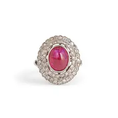 Senza titolo by Ruby And Diamond Ring A Platinum, offered Dec 2025