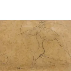 Osvaldo Licini, Monte Vidon Corrado 1894 - 1958 / Angelo ribelle, 1949, pencil on cartoncino
