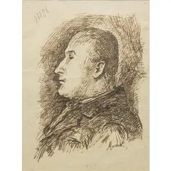 Bologna 1890 - 1964 / Ritratto di Leo Longanesi, 1927-29 by Giorgio Morandi, mixed media on paper, offered Dec 2025