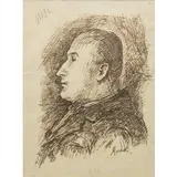 Giorgio Morandi, Bologna 1890 - 1964 / Ritratto di Leo Longanesi, 1927-29, mixed media on paper