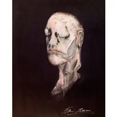 Francis Bacon, Dublino 1909 - Madrid 1992 / Study for death mask of William Blake, 1991, lithograph offset a colori on paper