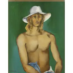 Bahman Mohasses, Iran 1931 - Roma 2010 / Senza Titolo, 1984,, oil on canvas