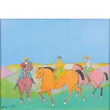 Giuseppe Cesetti, Tuscania 1902 - 1990 / Butteri a cavallo, 1988