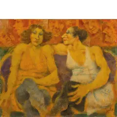 Remo Squillantini, Stia 1920 - Firenze 1996 / Le amiche,, oil on panel