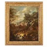 Gaetano Martoriello, Scena di caccia, oil on canvas