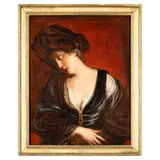 Sibilla? by Jean-Baptiste Santerre, oil on canvas, offered Feb 2026