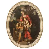 Antonio Maria Vassallo, Madonna con Bambino e San Giovannino, oil on canvas ovale