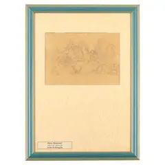 Scena di battaglia by Pietro Benvenuti, pencil on paper, offered Feb 2026