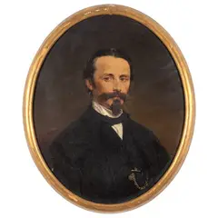 Gerolamo Induno, Milano, 1827 - 1890 / Ritratto di giovane uomo / Firmato Ger Induno e datato 1873 in basso a destra, oil on canvas