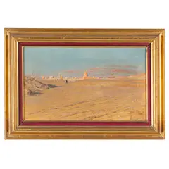 Augusto Lovatti, Roma, 1852 - Capri, 1921 / Cairo, paesaggio orientale / Firmato A Lovatti Cairo e datato 1899 in basso a destra, oil on canvas