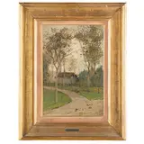 Lorenzo Delleani, Pollone, 1840 - Torino, 1908 / Viale solitario / Data 12 11 91 in basso a destra