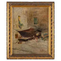 Napoli, 1864 - 1935 / Scena di mercato / Firmato Ricciardi, Napoli in basso a destra by Oscar Ricciardi, oil on cardboard telato, offered Feb 2026