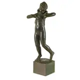 Francesco Falcone, Chiavari 1892 - 1978 / Nudino di bambina / Firmato Falcone sulla base, bronze a patina verde