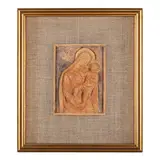 Genova, 1893 - 1978 / Madonna con bambino / Firmato Castagnino in basso a destra by Rodolfo Castagnino, terracotta, offered Feb 2026