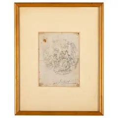 Studio per affresco con scena mitologica / Iscritto Fischetti in basso a destra by Fedele Fischetti, pencil on paper, offered Mar 2026