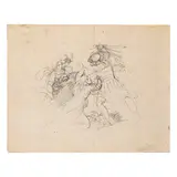 Luigi Sabatelli, Ratto delle Sabine / Iscritto Sabatelli in basso a destra, pencil on paper