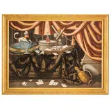 Antonio Tibaldi, Natura morta con cane, oil on canvas