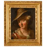 Ritratto di giovane donna by Rosalba Carriera, oil on canvas, offered Mar 2026