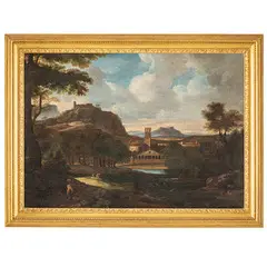 Gaspard Dughet, Paesaggio, oil on canvas