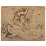 Eros con Afrodite by Corrado Corradi, ink, offered Mar 2026
