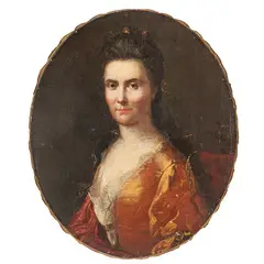 Alessandro Longhi, Ritratto di dama, oil on canvas ovale