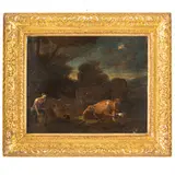 Michiel Carree, Paesaggio con armenti, oil on panel