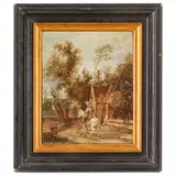 Anthonie van Croos, Paesaggio con uomo a cavallo, oil on panel