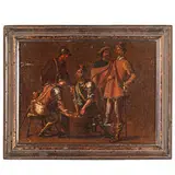 Soldati che giocano a dadi by Matteo Ghidoni detto Matteo De' Pitocchi, oil on canvas, offered Mar 2026