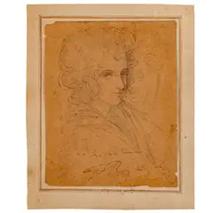 Ritratto di dama / Firmato J Reynolds in basso al centro by Joshua Reynolds, Penna e matita su carta, offered Mar 2026