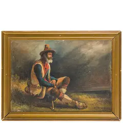 Consalvo Carelli, Napoli, 1818 - 1910 / Riposo di un pastore romano / Firmato Gonzalvo Carelli e datato 1849 basso a destra, oil on canvas