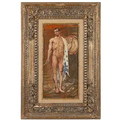 Cremona, 1869 - Firenze, 1940 / Nudo maschile / Firmato Ant Rizzi in basso a destra by Antonio Rizzi, oil on cardboard, offered Mar 2026