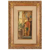 Antonio Rizzi, Cremona, 1869 - Firenze, 1940 / Figura / Firmato A Rizzi in basso a destra, oil on cardboard