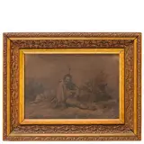 Filippo Palizzi, Vasto, 1818 - Napoli, 1899 / Il riposo del viandante / Firmato Filip Palizzi e datato 1847 in basso a destra