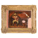 Attivo nel XIX secolo / Cavaliere in un interno / Firmato Julia Criesback e datato 1884 sul lato a sinistra by J Criesback, oil on tavolozza, offered Mar 2026