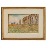 Roma 1876 - 1955 / Gregge davanti all'acquedotto Claudio / Firmato Anvitti in basso a destra by Filippo Anvitti, Acquarello su carta, offered Mar 2026