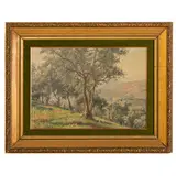 Napoli 1895 - 1962 / Paesaggio con alberi e contadina / Firmato Paolo Biondi in basso a sinistra by Paolo Biondi, oil on canvas, offered Mar 2026