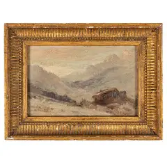 Vittore Antonio Cargnel, Venezia, 1872 - Milano, 1931 / Paesaggio di montagna / Firmato V A Cargnel in basso a destra, oil on cardboard