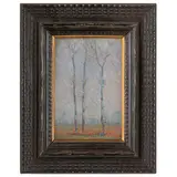 Archimede Santi, Pergola, 1876 - Alessandria, / Alberi brulli / Firmato A Santi in basso a destra, oil on cardboard