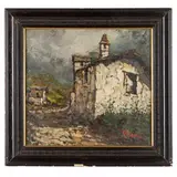 Alessandria, Attivo nel XX secolo / Chatillon / Firmato V Ghione in basso a destra by Vincenzo Ghione, oil on panel, offered Mar 2026