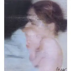 Gerhard Richter, Dresda 1932 / S.Mit Kind, 1995, Stampa a colori offset