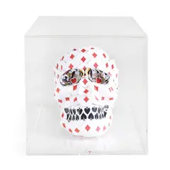 Saluzzo 1963 / Skull Player, 2010 by Nicola Bolla, mixed media and carte da gioco, offered Apr 2026