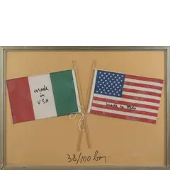 Enrico Baj, Milano 1924 - Varese 2003 / Senza titolo, mixed media on paper