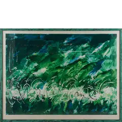 Mario Schifano, Homs 1934 - Roma 1998 / Orto botanico, screenprint marterica a colori on paper