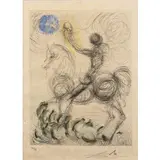 Figueras 1904 - 1989 / Faust Cavalier et la Mort, 1969 (dalla serie del Faust) by Salvador Dalí, lithograph a colori on paper, offered Apr 2026