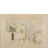 Maurice Utrillo, Parigi 1883 - 1955 / Rue a côté du Sacre Coeur, 1935, lithograph a colori on paper